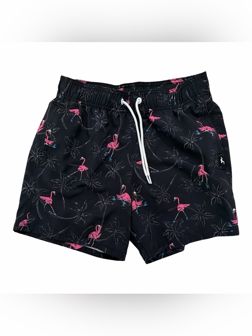 Hollister Black Swim Trunks with Pink Accent